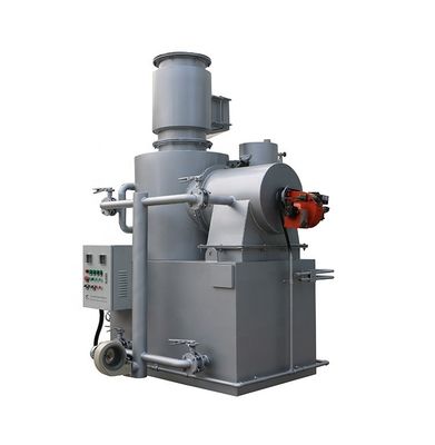 Incineratore rosso senza fumo per il trattamento dei rifiuti solidi industriali capacità 20-500 kg/ lotto