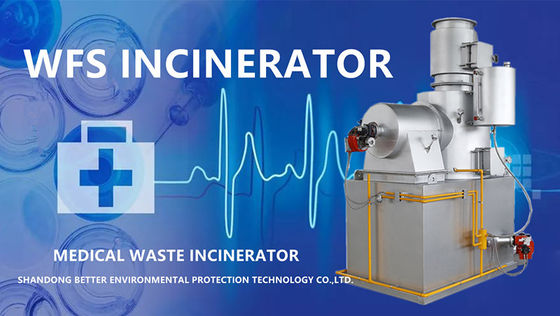 Incineratore di rifiuti di pollame senza fumo con componenti per il nucleo del camino e capacità di 750 l/h