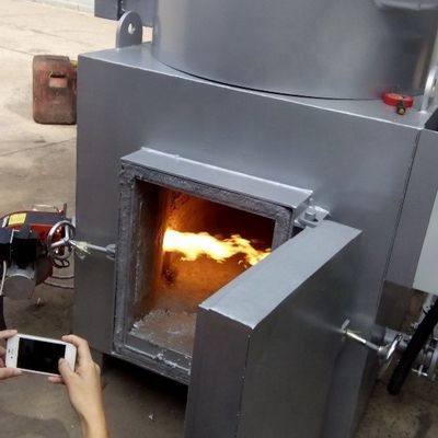 100-150 kg/capacità di carico Incineratore di rifiuti per la combustione di rifiuti animali in due camere