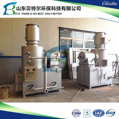 Incineratore di rifiuti solidi per lo smaltimento di gomma e plastica in ambienti industriali