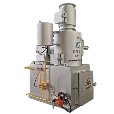Incineratore senza fumo da 750L/h per apparecchiature di trattamento dei rifiuti ospedalieri di dimensioni personalizzate