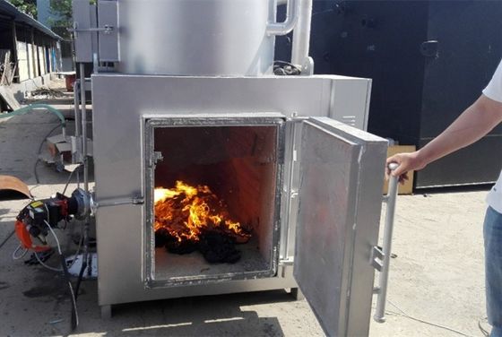 2-13 tonnellate impianto di riciclaggio di crematori di plastica inceneritore con bruciatore di olio diesel a gas