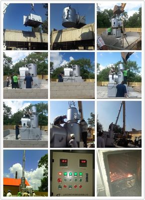 Incineratore di gassificazione plasmatica in acciaio al carbonio a combustione di rifiuti con mattoni resistenti al calore