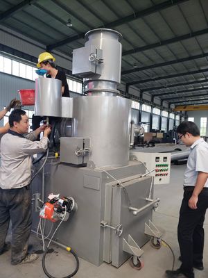 Incineratore per animali domestici Macchina di cremazione senza fumo con capacità personalizzata da 10 a 500 kg/ora